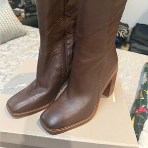 Franco Sarto Rich Brown Ankle Boots